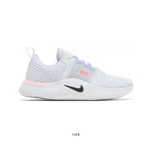 Nike Women's White and Pink Running Shoes